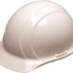 ERB Hard Hat, Front Brim, Wh, 4-pt.Slide-Lock, White, 6.5-8 (19261)