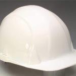 ERB Hard Hat, Front Brim, Wh, 4-pt.Slide-Lock, White, 6.5-8 (19261)