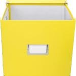 Snap-N-Store Vinyl Record Storage Box - 12" - 1 Pack- Crate Holds up to 75 Vinyl Albums - Yellow