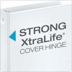 Cardinal Economy 3 Ring Binders, Binders for School and Office, Durable 1/2 inch Round Rings, Holds 125 Sheets, ClearVue Presentation View, Non-Stick, White, Carton of 12 (90601)