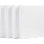 Basics 3-Ring Binder, 1-Inch - White, 4-Pack