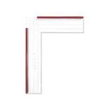 Paper Positioning Tool - Gel Plate Printing Placement Tool Paper Alignment Layering for Gel Printing Printmaking Card Making Supplies, L Square Ruler (Red, Small: 15 x 20 cm(6 x 8 in))