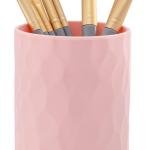 Pen Holder,Nordic Style Silicone Waterproof Pencil Holder for Desk Simple&Modern Minimalist Makeup Organizer Multifunctional Office Supplies for Home,Kids and School (Pink)