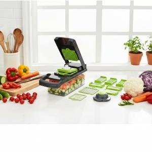 14-in-1 Vegetable Choppers and Slicer - Kitchen Appliances, Ggets Clearance, Essentials for Cooking, Top Kitchen Ggets, Onion Veggie & Food Chopper Dicer Onion & Potato Slicer Accessories utensils