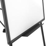 VIZ-PRO Magnetic Whiteboard Easel Black, 36 x 24 Inches, Portable Dry Erase Board Height justable for School Office and Home