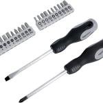 Basics 65-Piece General Household Home Repair and Mechanic's Hand Tool Kit Set, Black