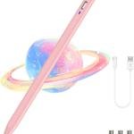 Universal Magnetic Stylus Pen for iOS/Android,Rechargeable Touch Screen Pen for Drawing & Writing Tablet Stylus with POM Tip for iPhone/Samsung/XiaoMi/Huawei/Vivo/Lenovo and Other Android device -Pink
