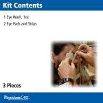 First Aid Only 5-Piece Eye Wash Kit with Oval Eye Ps, First Aid hesive Strips & Emergency Eye Rinse