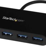 StarTech 3 Port USB-C Hub with Gigabit Ethernet & 60W Power Delivery Passthrough Laptop Charging - USB-C to 3x USB-A (USB 3.0 SuperSpeed 5Gbps) - USB 3.1/3.2 Gen 1 Type-C apter Hub (HB30C3AGEPD)
