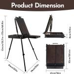 CONDA 70” Art Set with French Easel of Aluminum Legs, Folding Sketch Painting Easel with Drawer, Tripod Easel Stand for Painting, Sketching, Display