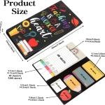 QPIXVB Teacher Gift,Sticky Notes Cute,Teachers Appreciation Gifts,Daycare Teacher Appreciation Gifts,Back to School Gift for Teachers,Aesthetic School Supplies,Original Color Printing Sticky Notes