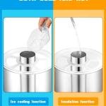 4.4 Gallon Drink Dispenser – Iced Drink Dispenser with Ice Core for Parties and Commercial Beverage Dispenser with Stand Drip Tray for Hot and Cold Beverage Juice Beer Water