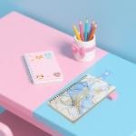 8pcs Spiral Notebook School Supplies Hardcover A5 7mm College Ruled 8.3 Inch x 5.9 Inch 80 Sheets -160 Pages Marble printed Journals for Work Students Study and Notes (8pcs)