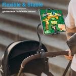Stroller Wheelchair Boat Bike Tablet Holder Gooseneck [Flexible Aluminum Arm] Handlebar Tablet Mount Pole Bar Tube Clamp for iP mini Air Pro, Galaxy Tab, Kindle, Fire, Phone, 4-13"