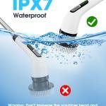 Electric Spin Scrubber for Cleaning Bathroom: Cordless Power Shower Scrubber - Electric Cleaning Brush for Tile Tub