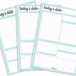 JULIANNE & CO Daily To-Do Undated Tear-Away Planner Noteps - Premium Personal Organizer for Home, Office, Work, School - 50 Pages for Daily Tasks, Notes, Water Intake and Meal Prep (8.5 x 11) (3-PK)