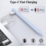 Universal Stylus Pen for iOS/Android,Drawing & Writing Rechargeable Touch Screen Pen Magnetic Tablet Stylus with POM Tip for iPhone/Samsung/XiaoMi/Huawei/Vivo/Lenovo and Other Android Device -Blue
