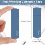 Amabro Small White Out Tapes, 6PCS Tape Roller Instant Correction Tape Mini Whiteout Tape Set Cute Correction Rollers for Students Office Workers Home School Stationery Supplies (Grient Blue)
