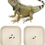 2 Pcs Leopard Gecko Potty P,Crested Gecko Potty Latrine，Leopard Gecko Tray，Reptile Litter Box，Portable Gecko Tank Accessories (Blue)