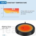 Coffee Mug Warmer, Electric Beverage Warmers for Office Home Desk Use, Smart Cup Warmer Thermostat Coaster for Hot Coffee Tea Espresso Milk Candle Wax with Gravity Switch Auto On/Off 135F