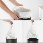 6-Gallon Trash Bags Drawstring Kitchen-Garbage-Bag - Heihaily 4 Rolls 80 Counts Recycled Unscented Office Plastic Can Liner Bathroom Transparent White For Outdoor Yard Waste Basket