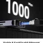 USB C Docking Station Dual Monitor 10 in 1, USB-C Hub to HDMI VGA apter with 1Gbps Ethernet 100W Charging, usb c Hub to USB, 3.5 Audio, Card Reer Compatible for Dell/MacBook/Surface Laptops