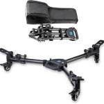 Fotopro Professional Photography Tripod Dolly, Heavy Duty with 3 Rubber Wheels, justable Legs and Carry Bag, 33 lbs Capacity DP-2 Tripod Wheels for Camera Camcorder Video Lighting