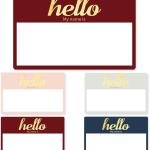 3.5" x 2.25" Name Tag Stickers (Gold Foil),120 Pcs Hello My Name is Stickers Large for Party Family Home School Office (120)