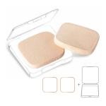 OWLFAVO 2pcs Round Makeup Sponges with 1 Travel Case, Beauty Face Primer Compact Powder Puff, Blender Sponge Replacement for Cosmetic Flawless Foundation, Sensitive and All Skin Types