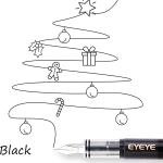 EYEYE Disposable Fountain Pens Fine Point, 4 Black 4 Blue Fountain Pens or Writing, Stainless Steel Nib, Smooth Writing for Journaling, Drafting, Sketching, Doodling & Office Supplies
