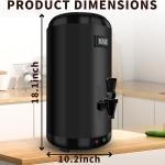 Electric Heating Insulated Beverage Dispenser-12 L/3.2 Gallon Hot Drink Beverage for Catering-Stainless Steel Hot Beverage Dispenser Coffee Urn with Spigot for tea,Juice (black)