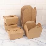 120 Pack 28 oz Cardboard Food Containers, Brown Take out Boxes, To Go Boxes for Food, Paper Food Containers For Food Delivery and Takeaway, Party and Catering Needs, Microwaveable