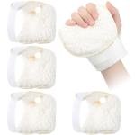 Nuanchu 4 Pcs Palm Protectors for Right Hand Finger Contracture Cushion Prevention Gloves Palm Guard Protection P with Sherpa Lining Band Soft Prevent Contractures for Hand Skin Breakdown