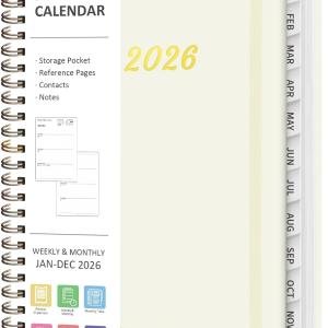 2026 Planner, Weekly and Monthly Calendar Planning Agenda, Jan - Dec 2026, Acemic Planner Book, Desk Accessories and Office School Supplies - A5 (6.3'' x 8.5'')