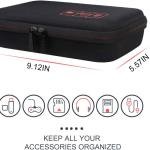 Canboc Hard Travel Electronic Organizer Case for MacBook Power apter Charger, Cable, Mouse Power Bank, Apple Pencil, USB Flash Disk, SD Card, Small Portable Accessories Bag, Black