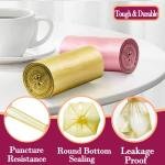 4 Gallon 180pcs Small Gold Trash Bags Strong Golden Garbage Bags, Bathroom Trash Can Bin Liners, Gold Plastic Bags for Home Office, Waste Basket Liner, Fit 12-15 Liter, 3.5,4,4.5 Gal（Golden 180）