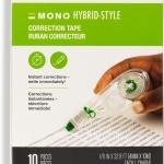 Tombow 68721 MONO Hybrid Correction Tape, 10-Pack. Easy To Use Applicator for Instant Corrections