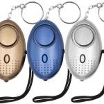 KOSIN Safe Sound Personal Alarm, 3 Pack 145DB Personal Security Alarm Keychain with LED Lights, Emergency Safety Alarm for Women, Men, Children, Elderly