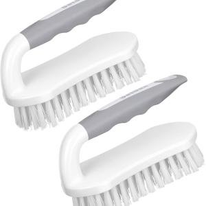 SetSail Scrub Brush, Heavy-Duty Scrub Brushes for Cleaning with Stiff Bristles Cleaning Brush for Shower, Bathroom, Carpet, Kitchen and Bathtub Scrubber - 2 Pack