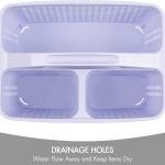 Tiawudi Portable Shower Cdy, Cdy Organizer with Handle, Plastic Shower Basket Hold Soap, Shampoo, Hair Supplies and Beauty Products, Cleaning Supplies Organizer for Home, Dorm, Shelf and Cabinet