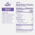 AllWellO Organic Cold Pressed Juice Drinks with Real Fruits and Vegetables Gluten Free Non-GMO Healthy Juices No Preservatives No Sugar ded (Tropical Escape, 12 Pack)