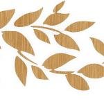 Leaf Border Stencil Reusable Sturdy Flexible Clear Plastic 1-3x8 in Arts and Crafts Material Scrapbooking for Airbrush Painting Drawing