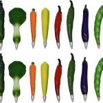 Maydahui 24 PCS Vegetables Shaped Ballpoint Pens Artificial Corn Red Pepper Carrot Eggplant Cucumber Green Pepper Chinese Cabbage Kidney Bean Black Ink for Women Homemaker