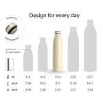 LARS NYSØM Stainless Steel Insulated Water Bottle 12oz 17oz 25oz 34oz 51oz | Insulated Thermo Flask for Hot and Cold Beverages | Leakproof Drinking Bottle (Brick Red, 25.4 oz)