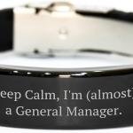 Funny General Manager Gifts for Him, Glide lock Clasp Bracelet, Keep Calm I'm almost a General Manager, Christmas Unique Men's Office Accessories