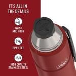 THERMOS Stainless King Vacuum-Insulated Beverage Bottle, 40 Ounce, Rustic Red