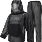 Mosquito Net Suit Camo Hunting Mesh Suit Bug Net Clothing with Hood for Outdoor Protection No-See-Ums Garden Camping