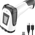 2D Handheld Wireless Barcode Scanner with Stand 3-in-1 Bluetooth bar Code Scanners - Cordless, Rechargeable 1D and 2D Barcode Scanner for Inventory - Wireless, Handheld, USB Bar Code/QR Code Scanner
