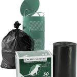 Zero Waste USA - Commercial Gre Dog Waste Station Can Liners -1 Roll of 50 bags - Standard Size 26" W x 33" L (10-13 gallons) - Heavy Duty, Thicker than competitors' bags (1.1 mil)