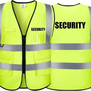 Reflective Vest Class 2 Safety Vests ANSI with Pockets Zipper High Visibility Construction Uniform